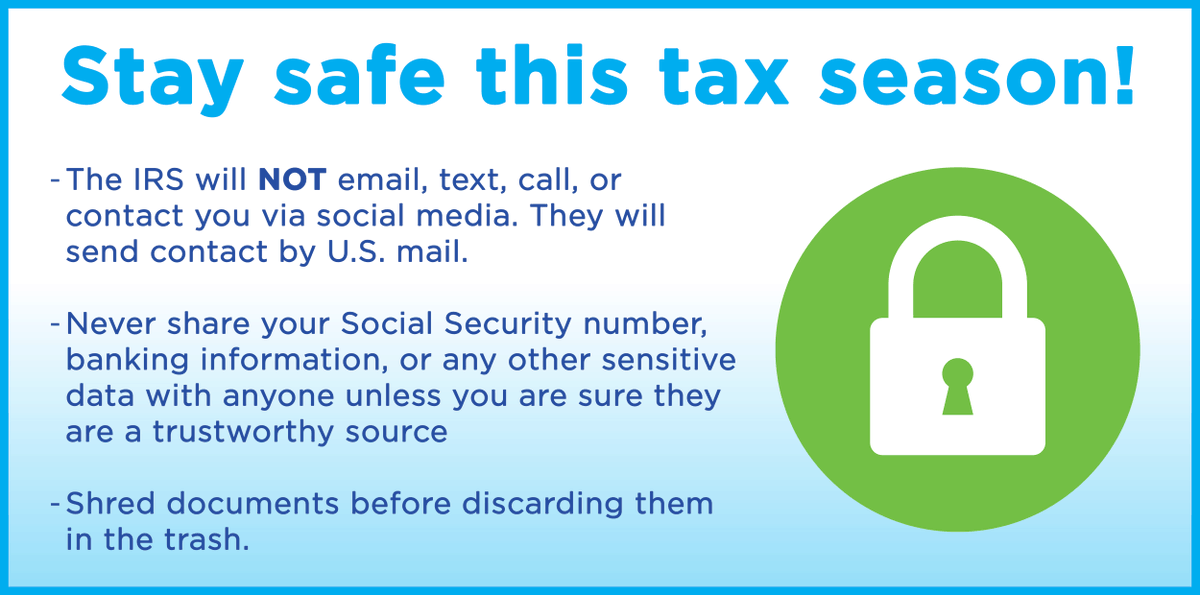 Learn even more steps you can take to prevent identity theft at loom.ly/TsgQQLQ and stay safe this tax season!