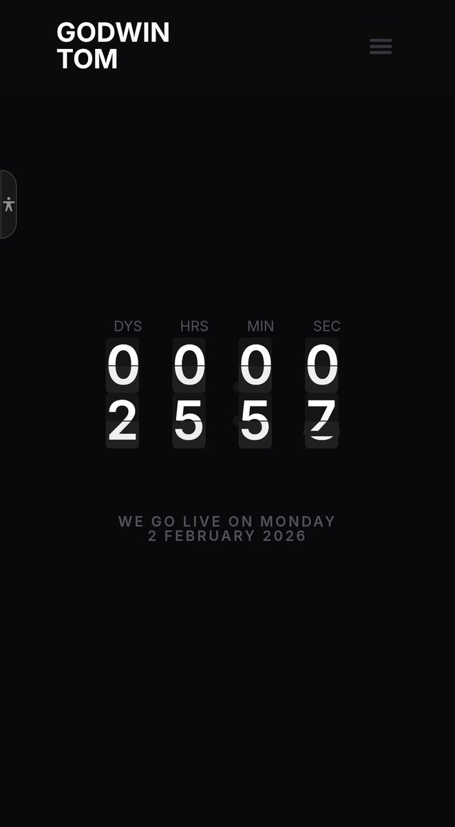 2021: The Thread on X! 
2026: The Book. For Free! 
Dear Artist, this is for you. #DearArtistIAmTalkingToYou 
2nd February 2026 
🔗 godwintom.com 

Personal website goes live same day!