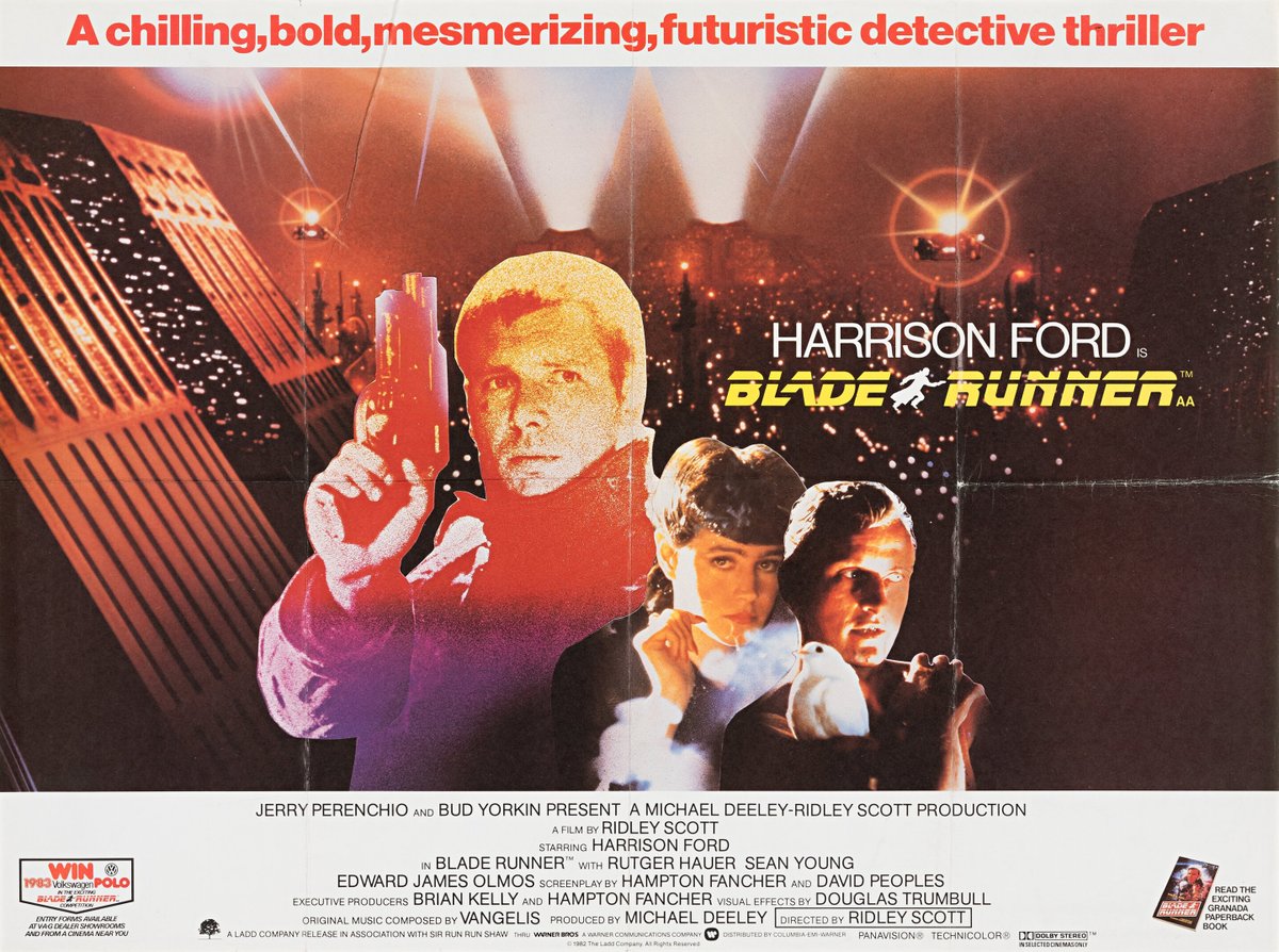 British poster for BLADE RUNNER, 1982.