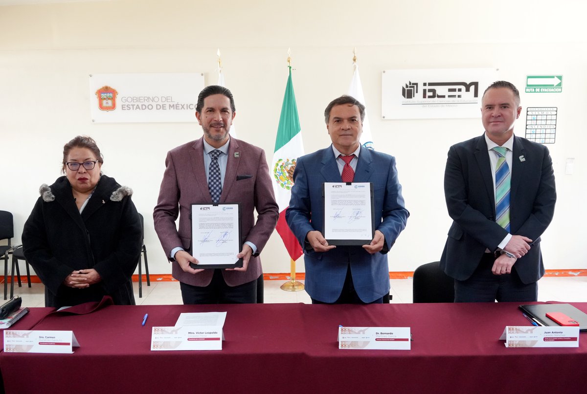 VDPombudsperson's tweet image. 📚 Hoy realizamos la Firma de Convenio de Colaboración Académica entre la #CODHEM y el #ISCEEM, convencidos de que la educación y la revalorización docente se construyen mediante el reconocimiento académico y el acompañamiento institucional. ✍🏼
