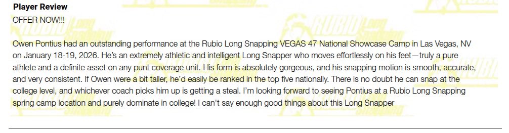 Owen Pontius ‘26 5⭐️ tweet media