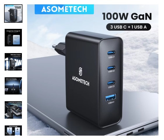 shopping_soma's tweet image. ASOMETECH 100W: GaN Fast Power ⚡

100W GaN Technology for MacBooks, Laptops, and iPhone 15. Supports PD Fast Charge for Samsung &amp;amp; Xiaomi. One charger for all your devices!

Shop: tinyurl.com/jj2c99h9

#Asometech #100W 
#GaNCharger #FastCharge #Shorts