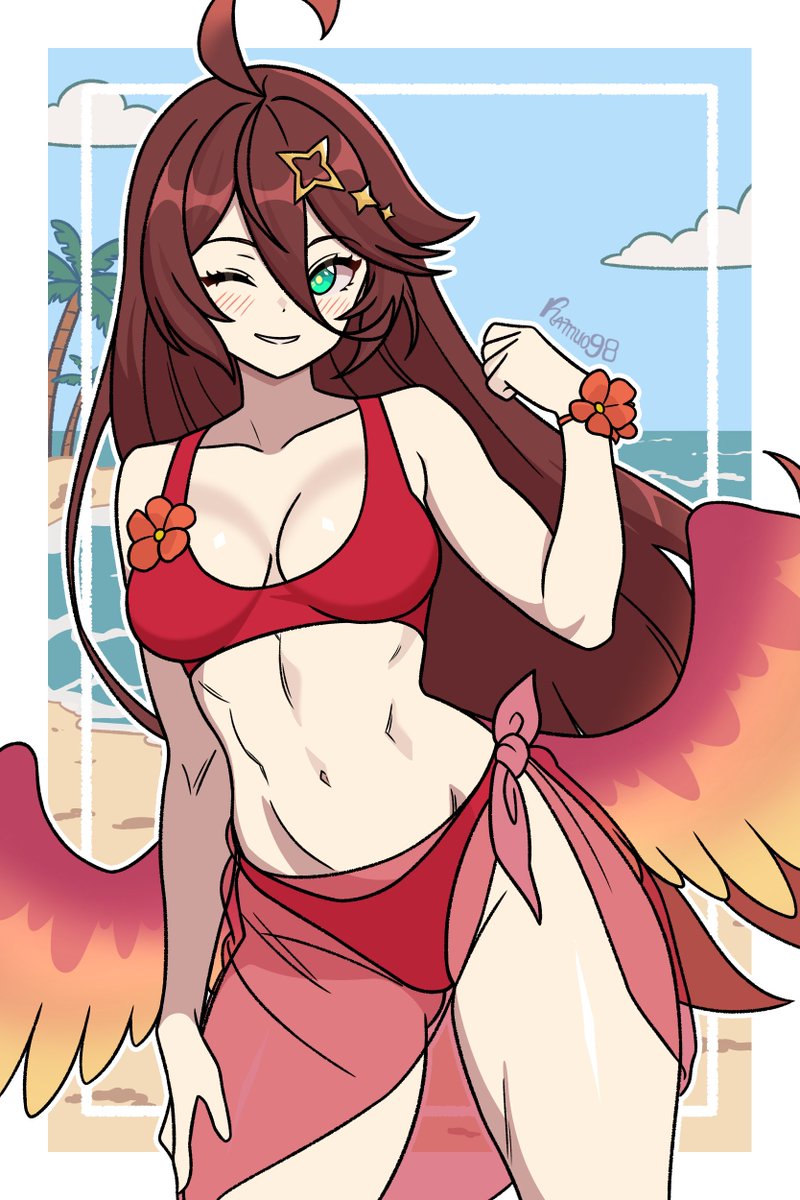 Kamuo98's tweet image. FanArt 》Scintilla (Beach).
.
Arriba están sus ojos, panoli🗿🗿.
.
.
#kakaogames #scintilla #bikini
#mobilegames #sexy #fanart
#guardiantales #ガデテル
#ガーディアンテイルズ