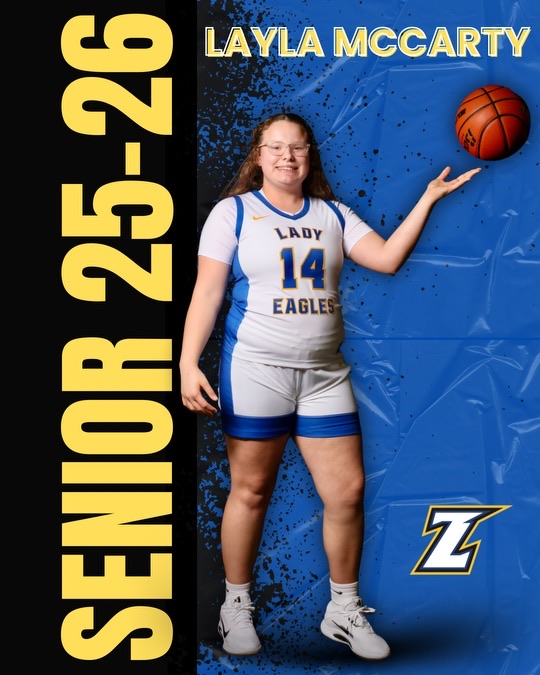Don't forget tonight is senior night for the Lady Eagles!!! We will recognize Kenzie Shives and Layla McCarty during JVB halftime!!! 

#Z4EVER