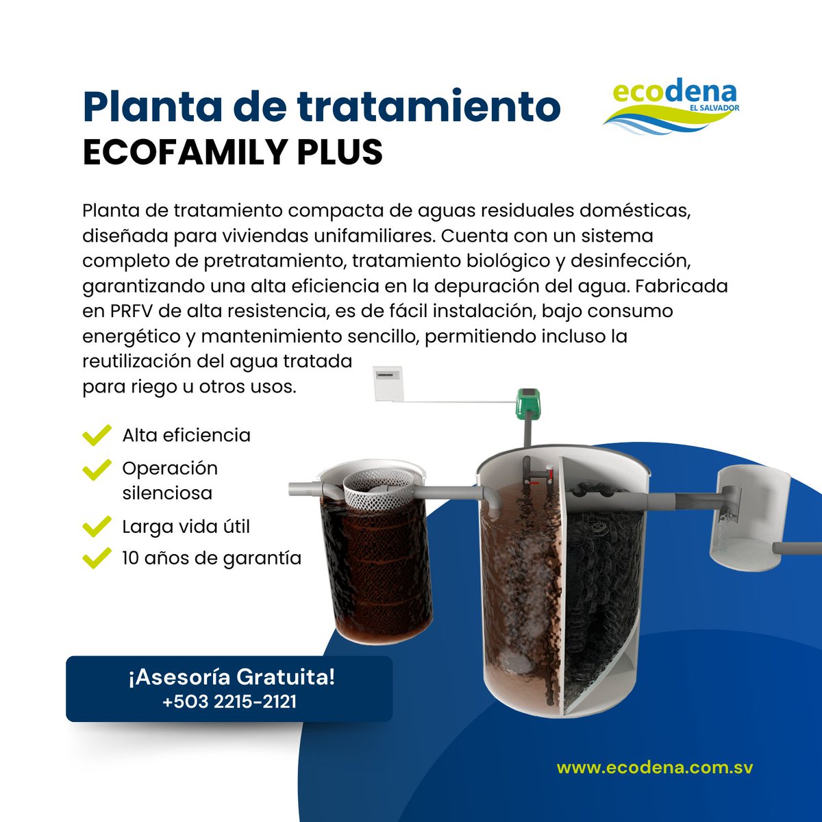 ecodenasv's tweet image. 💧 Ecofamily Plus de ECODENA 💧
ecodena.com.sv | info@ecodena.com.sv | +503 2215 2121
👉 Ecofamily Plus: tratamiento eficiente, hogar responsable.

#EcofamilyPlus #Ecodena #TratamientoDeAguas
#AguasResiduales #SolucionesAmbientales
#TecnologíaSustentable #CuidadoDelAgua