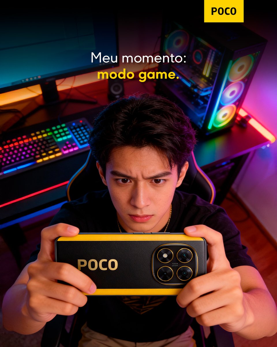 POCOBrasil's tweet photo. Tem dia que o melhor rolê é só você, o celular e um tempo sem interrupção. 🎮

Você joga mais: de manhã, no intervalo ou à noite? 

#POCOBrasil #POCOX7PRO #HyperOS #MIUI #Snapdragon #MediaTek #Performance #MobileGaming #GamerMobile #FPS https://t.co/eYWsTpVRyC