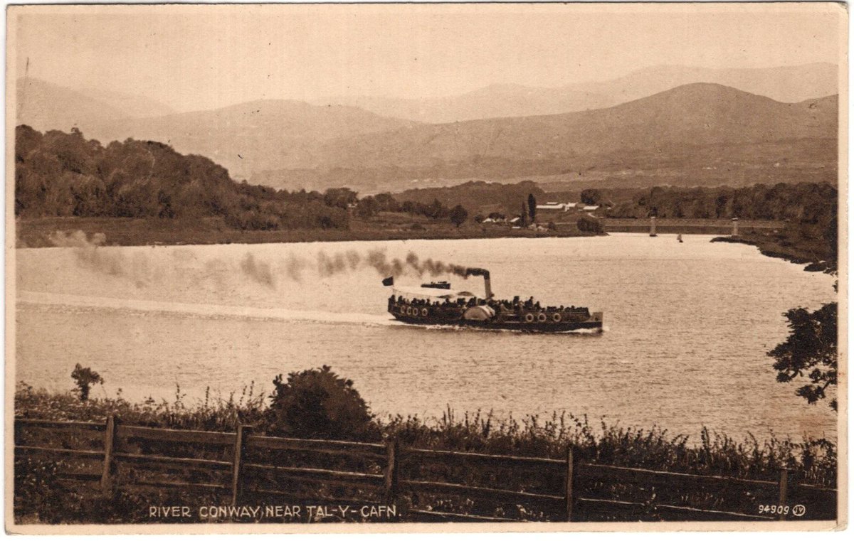 The Romans crossed the River Conwy at Tal-y-Cafn because it solved a route problem caused by huge headlands from Conwy-Penmaenmawr. It was a natural route line used by gas pipe lines in the 20th C and in the Neolithic period. A major river but narrow at low tide - photo.