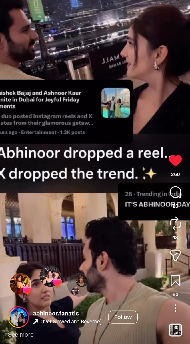 Awww, she liked 💗🥹
Noor ko pata chal gy toh matlab shek ko bhi pata chal jayenge , yayyyy dono pata chal gy trend ke baare mein 💗😭

. #Abhinoor .