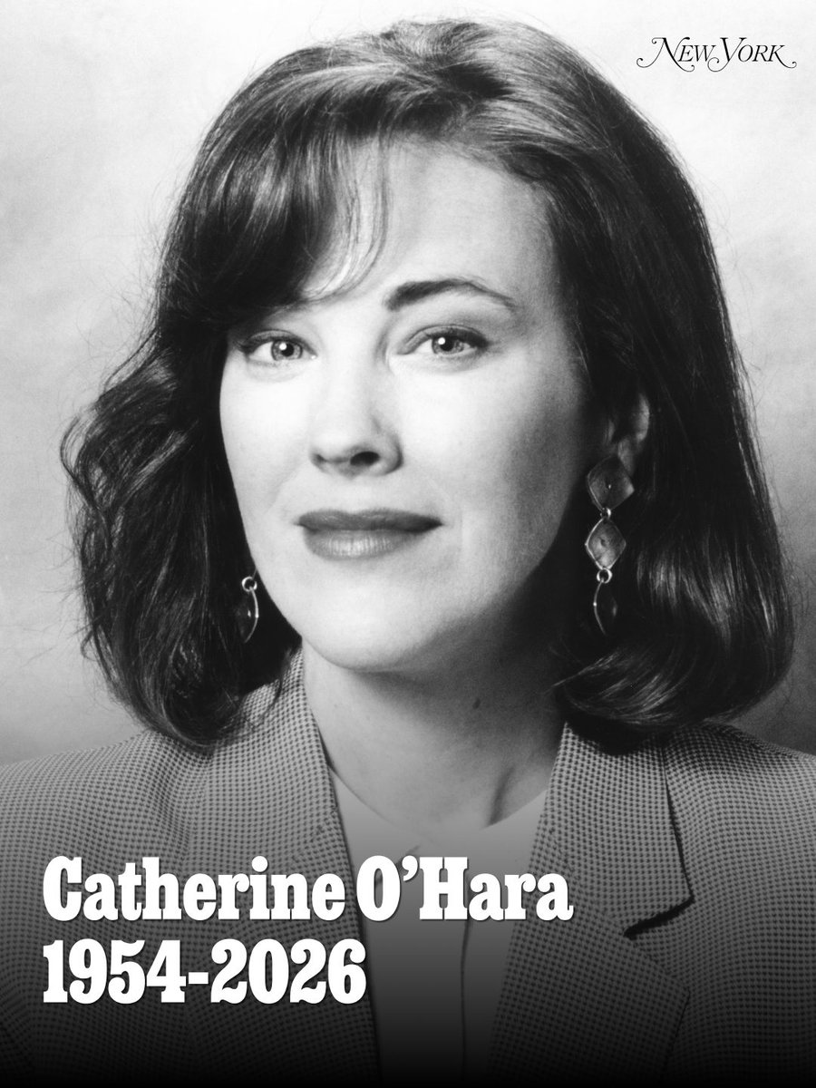 NYMag's tweet image. Catherine O’Hara, the beloved actor known for her roles in ‘Home Alone,’ ‘Schitt’s Creek,’ and most recently, ‘The Studio,’ has died at the age of 71.