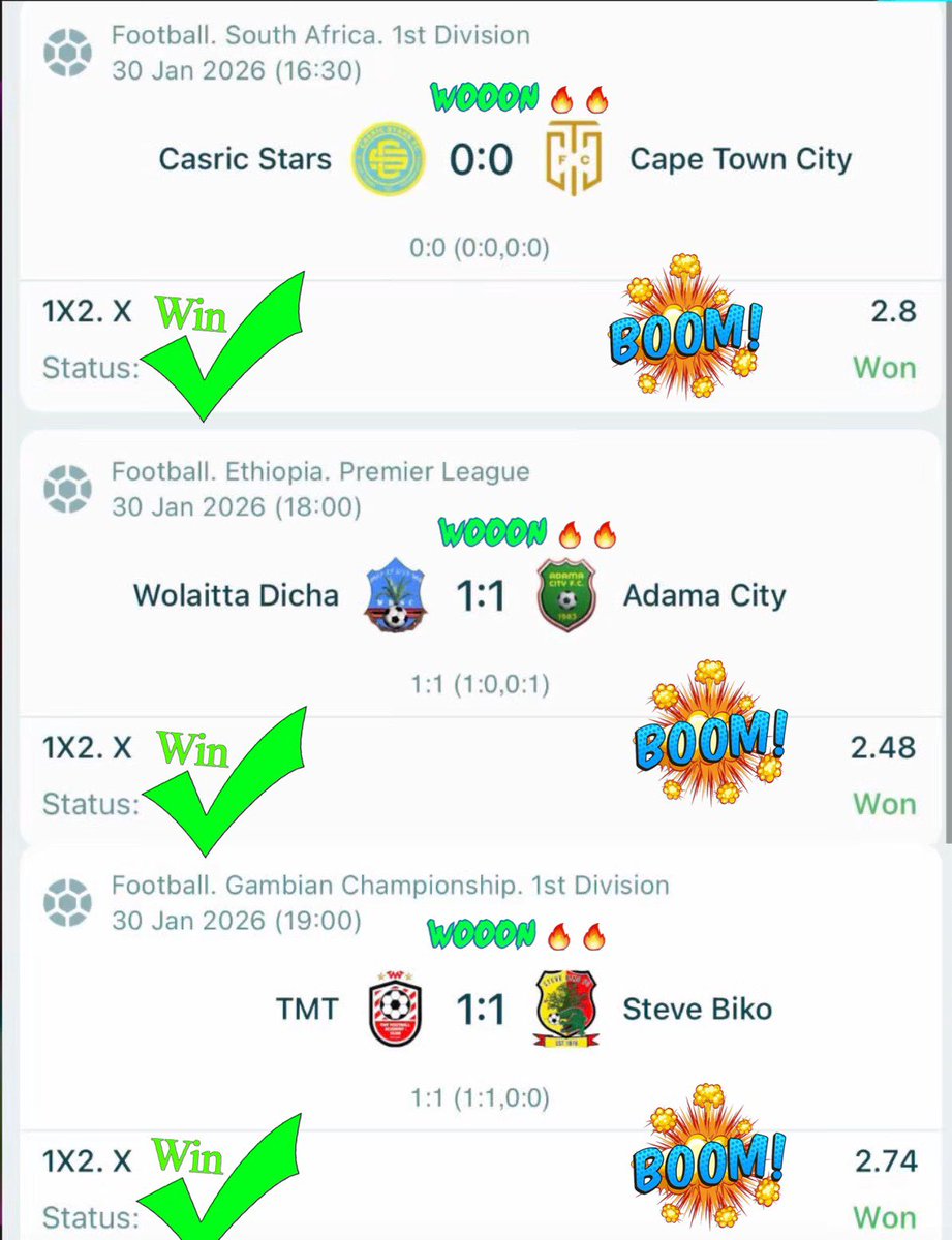 Aiprotips1's tweet photo. Booooooom ✅✅✅✅✅✅✅✅✅
Draws don’t lie 😤
3 already won ✅✅✅
Two more loading… 4 / 4 incoming 🚀
Fixed is fixed 💯 https://t.co/lS3rm4udR1