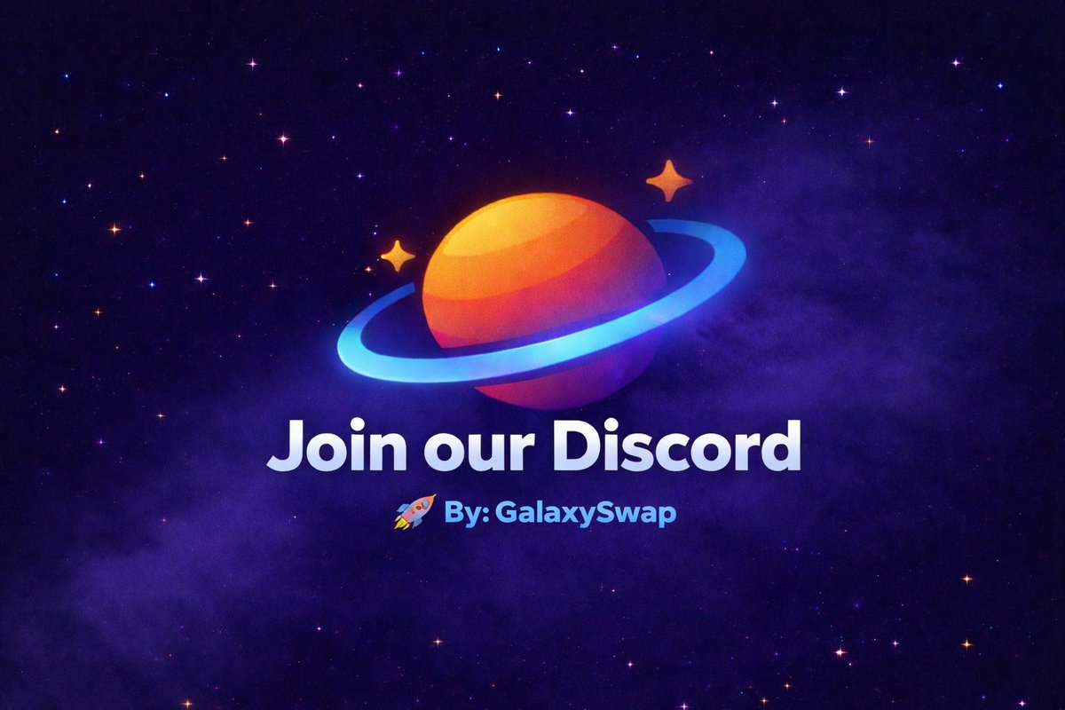 We're building the future of DeFi and you're invited to help shape it.

The GalaxySwap Discord is now open. Join Here 👉 discord.gg/HsuSxyp8S