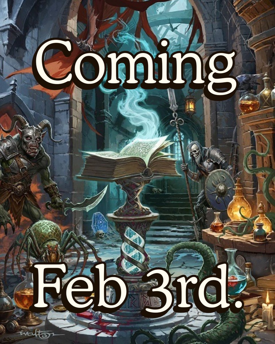trolllordgames's tweet photo. Launching on Backerkit: The Adventurers Spellbook REFORGED 🔥🔮🌊
This is the ultimate Castles & Crusades spellcasting resource; a full compendium of every updated spell in the game, plus a mountain of new gaming content. It pays to study magic after all ☄️
👉 Don't miss out on early bird rewards: https://t.co/ErVyDraMzd