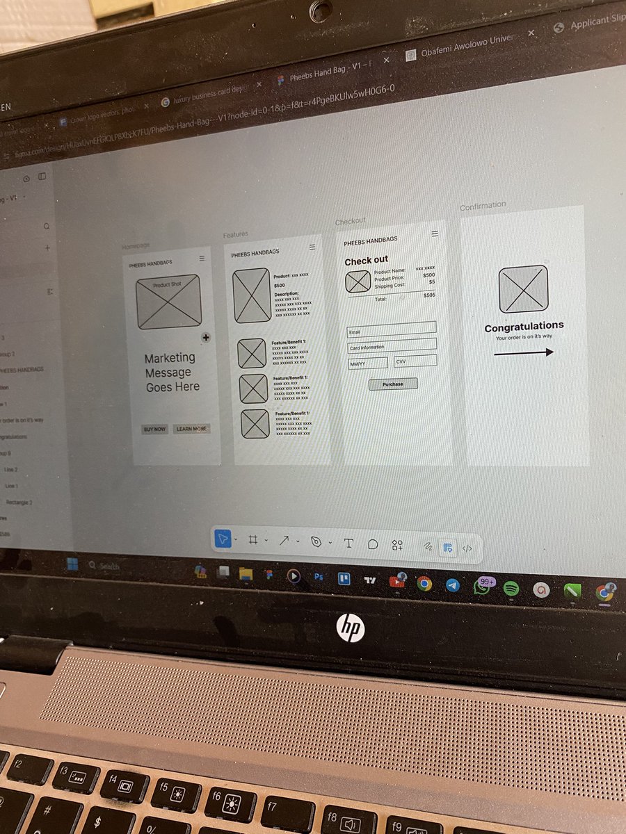 dimejialake's tweet photo. I’m documenting my UI/UX journey publicly starting today.

First task: designing a task flow wireframe for Pheebs Handbags.

Mapping user actions before visuals helped me understand where users might get stuck before designing anything fancy.

#uxdesign #BuildInPublic #uiux #ux https://t.co/JvbIkRtQYg