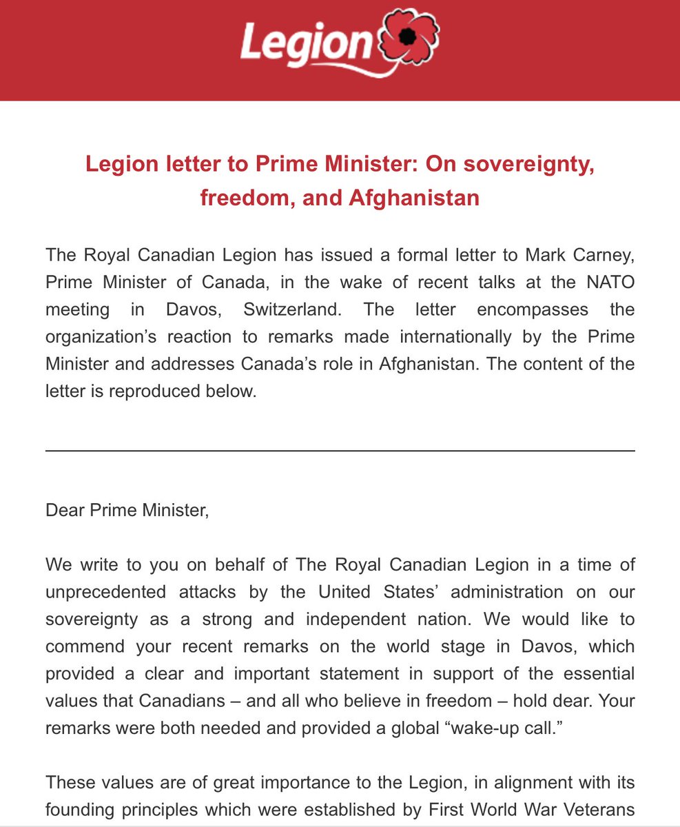 JohnThomsonSK's tweet image. I received this email from the @RoyalCdnLegion this morning.

I am beyond disappointed in the organization and will not be renewing my membership, nor taking part in any of the Legions programming.

@MarkJCarney never actually addressed the comments made by President Trump.

This…