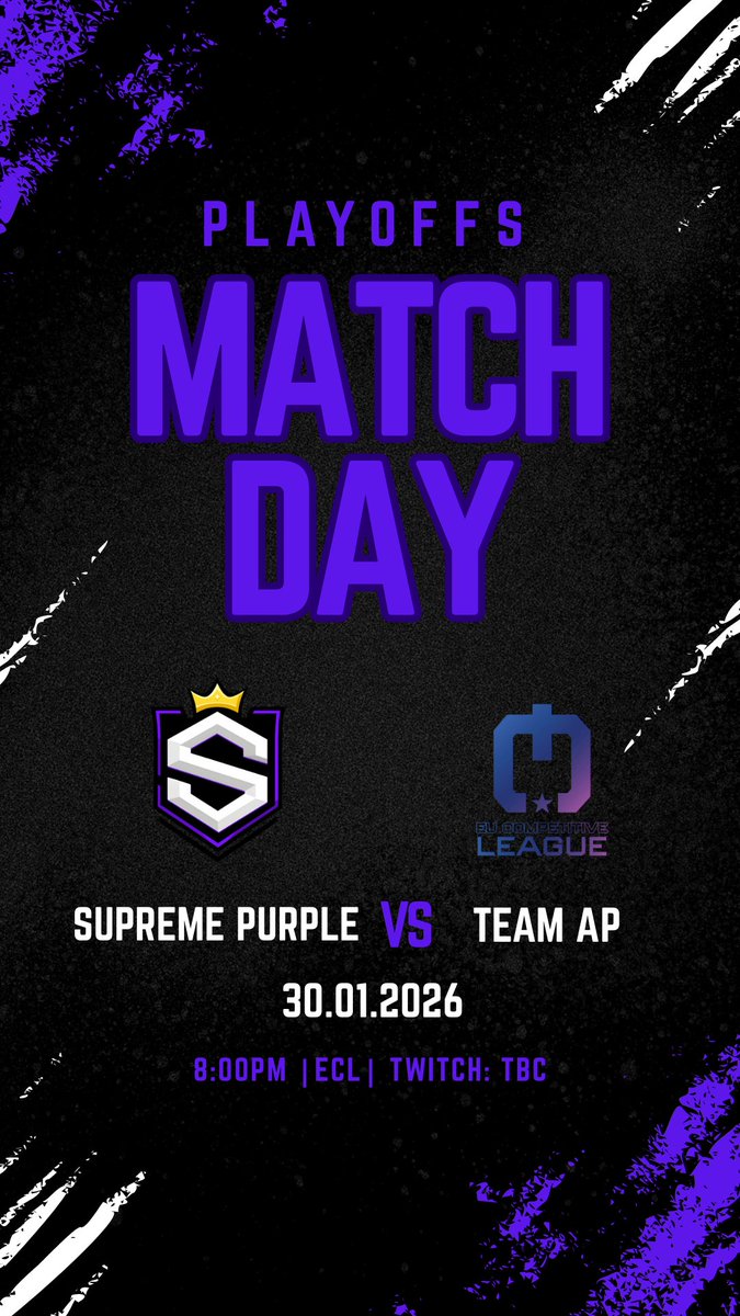SupremeSportsUK's tweet photo. The third game for us tonight sees Purple take on Team AP in LR3. ๏ธ๏ธ ๏ธ๏ธ
GL to @kudifps @CODsteez @Wzlshyy @Mckay09_
#StaySupreme #PurplePops https://t.co/ameqa92wtO