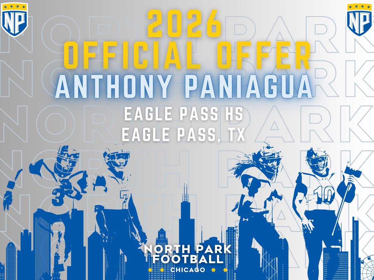 Paniagua941's tweet photo. #AGTG after having multiple great  conversations with @coachporter1010 , I’am blessed to receive an offer from north park university @NPUFootball thank you!! https://t.co/KY8InSK3l4