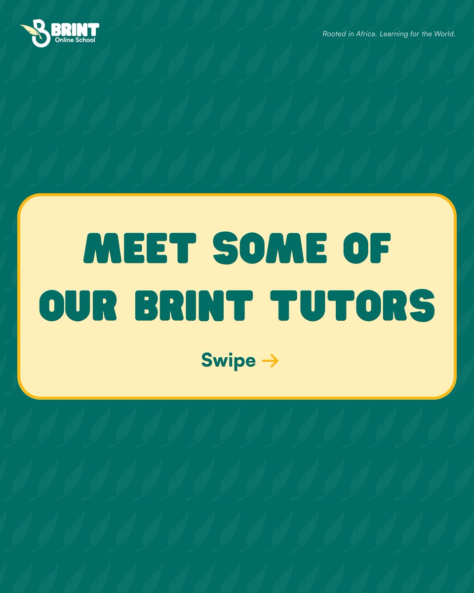 brintglobal's tweet image. Meet some of our Brint tutors 

At BRINT, teachers work closely with children to build confidence, clarity, and consistency in learning.

Send us a DM with “brint.”

#brint #brintng #learningpartnership #childidentity #learningwithcare