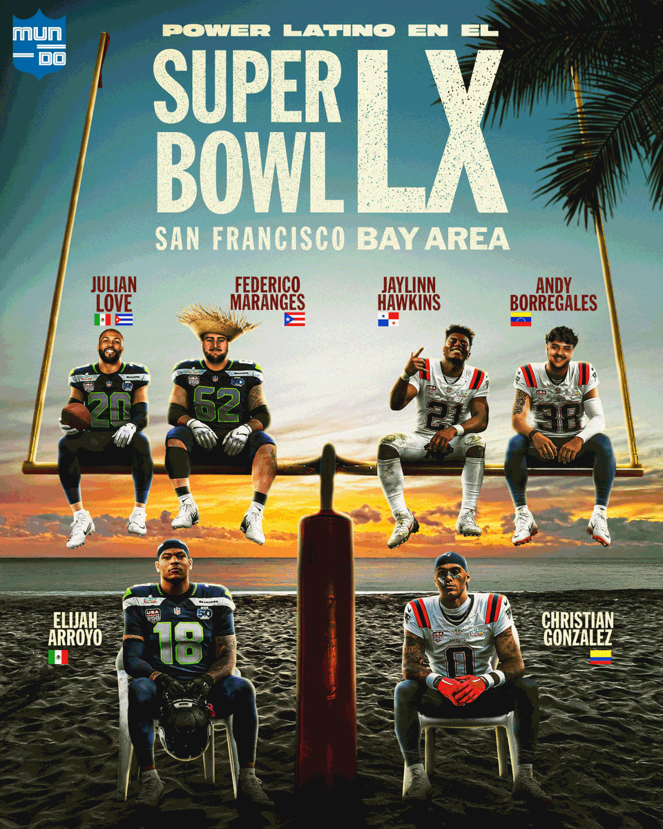 EL PODER LATINO LLEGA AL #SBLX 🇻🇪🇨🇺🇵🇷🇨🇴🇵🇦🇲🇽🔥🏆

¿Quiénes podrán obtener el Trofeo Lombardi?

#MundoNFL