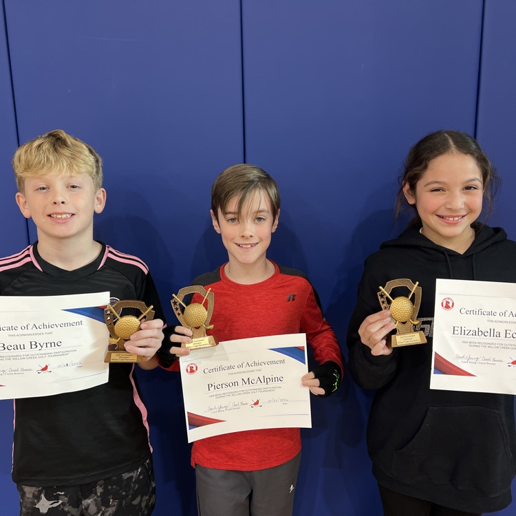 HumbleISD_WCE's tweet photo. ⛳️ WCE’s 4th Grade Golf Tournament was a big win this week! Amazing effort, sportsmanship, and skill from our students.

Congrats to our top three heading to the First Tee Champions Challenge in Houston this April: Beau Byrne, Elizabella Echegoyen, and Pierson McAlpine!🏌️‍♂️ https://t.co/AjJbvS6uvt