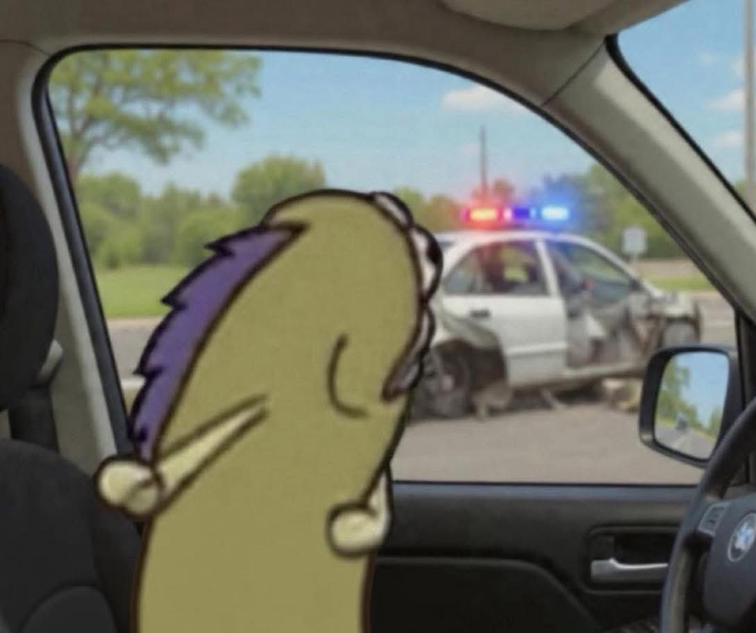 Me: "HURRY UP YALL ACT LIKE U AINT SEEN AN ACCIDENT BEFORE"

Also me when I get to the accident