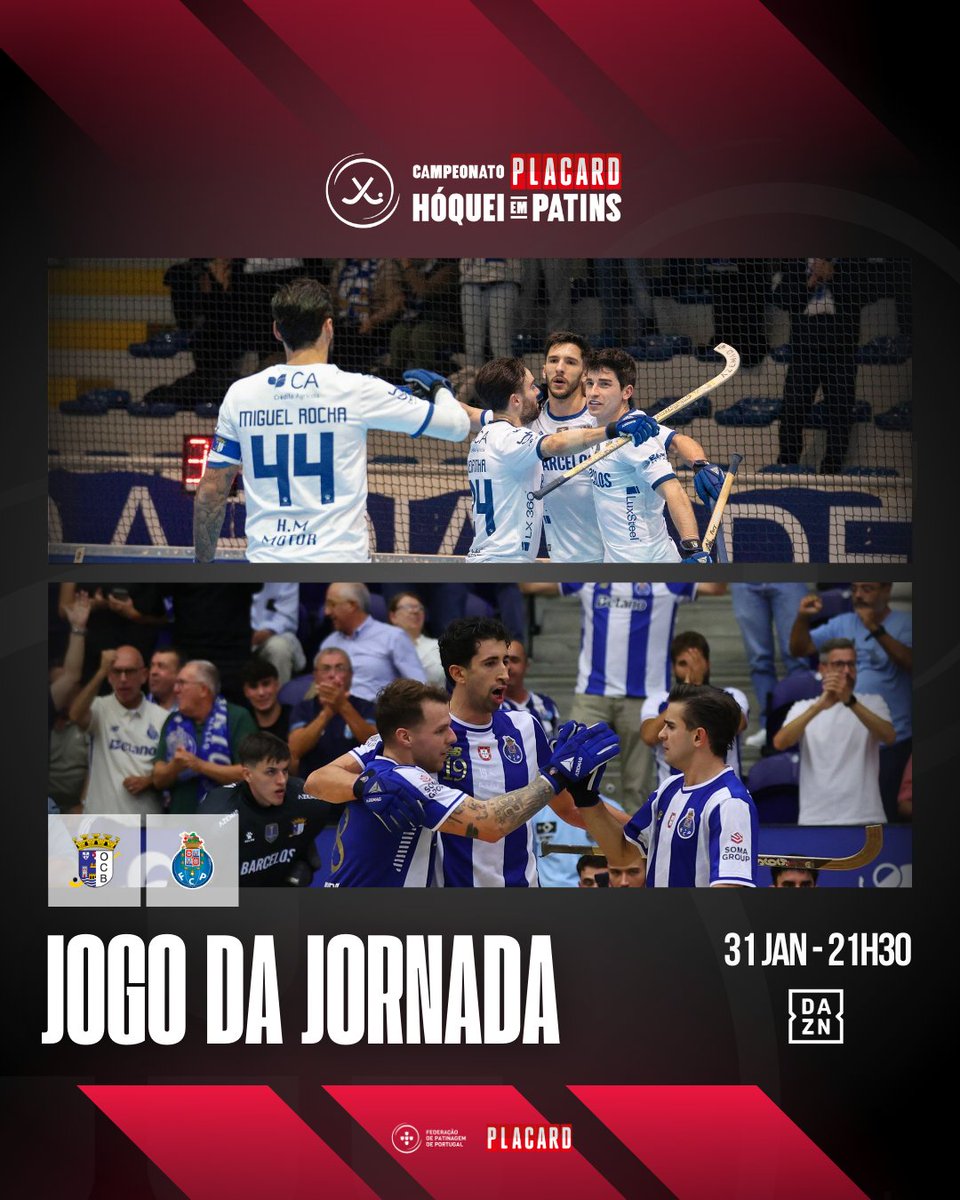 OficialFPP's tweet photo. Devido às limitações técnicas decorrentes da Depressão Kristin, a transmissão televisiva do jogo da jornada foi alterada para o OC Barcelos x FC Porto.

🏑OC Barcelos 🆚 FC Porto

#HóqueiEmPatins #CasaDaPatinagem #PortugalSobreRodas #Placard #EfficiencyMatch https://t.co/nuMWTCzF7e