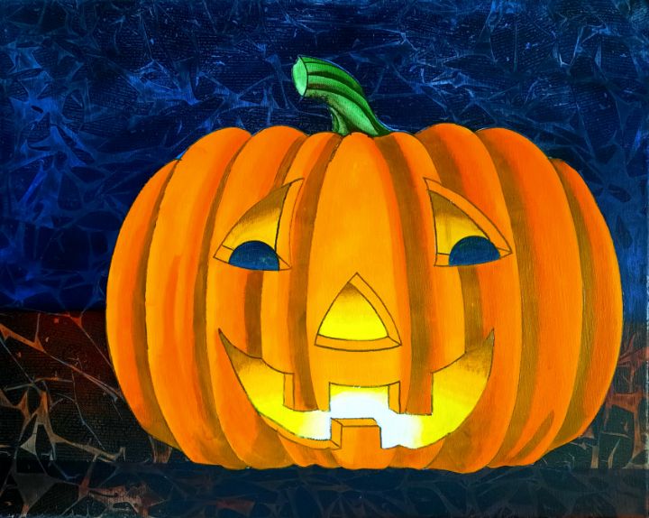 Art of the Day! "Halloween Jack-O-Lantern – Crackled". Buy at: ArtPal.com/Astro-Artist?i…