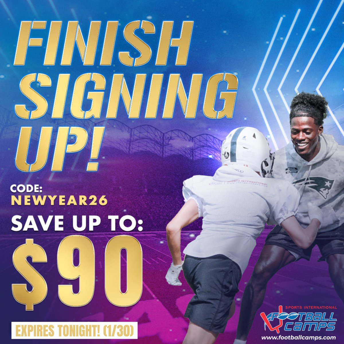 sifootballcamps's tweet image. Last day to sign-up and Save!🏈💰Use code: NEWYEAR26 to save up to $90! Learn more &amp;amp; sign-up at footballcamps.com or by phone at 301-575-6480. Camps are held in WA, TX, MN, PA, NJ, VA, MA &amp;amp; NC this year!
#sifootballcamps #trainwiththebest