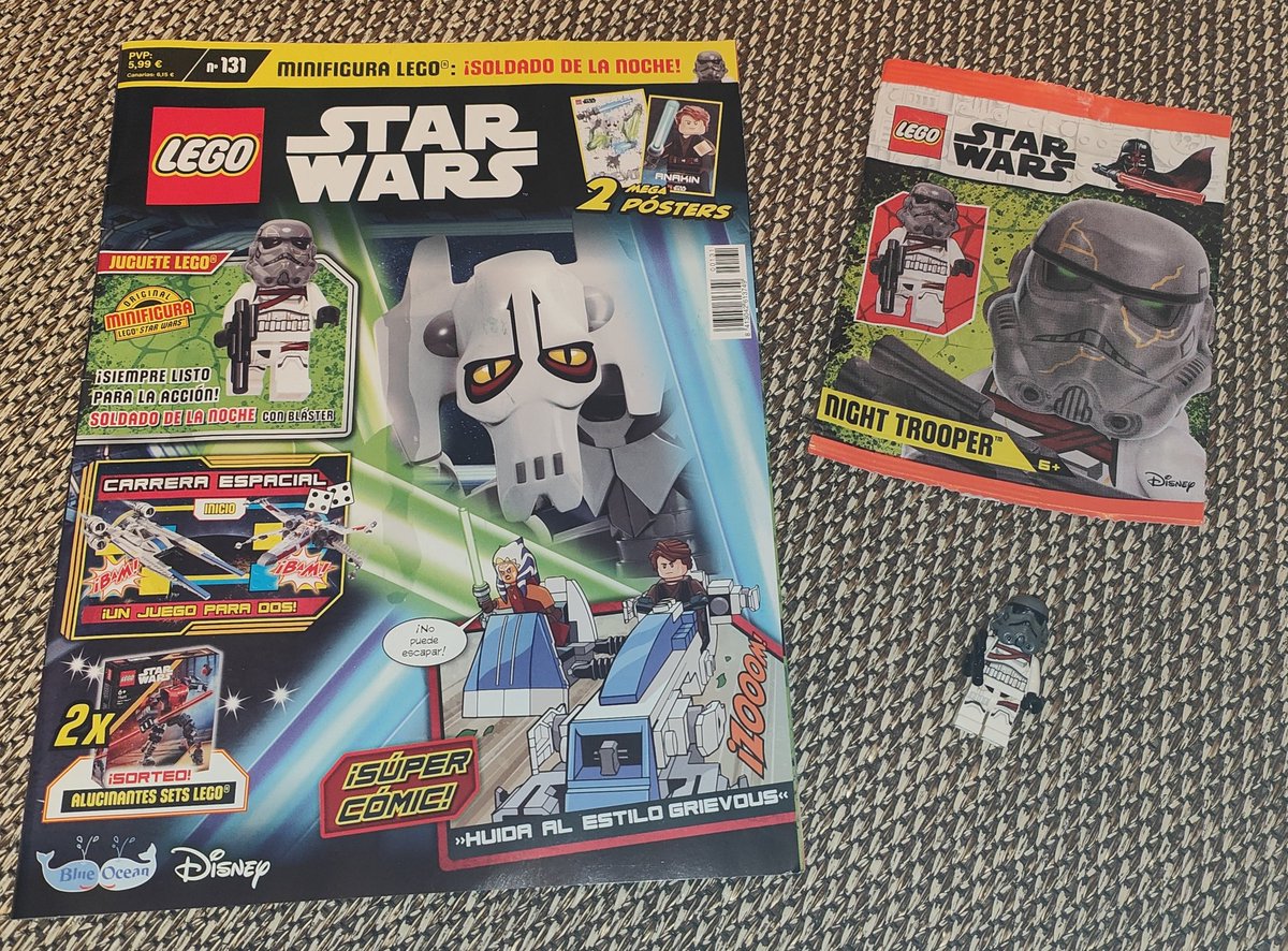dengar69's tweet image. Nueva revista Lego Star Wars numero 131 de @blueoceanspain con minifigura de Night Trooper, el soldado de la noche con blaster

Además de Pasatiempos, Posters y comics de los personajes Lego Star Wars
@StarWarsSpain @DisneySpain @LEGO_Group
#lego #legostarwars #minifig #starwars