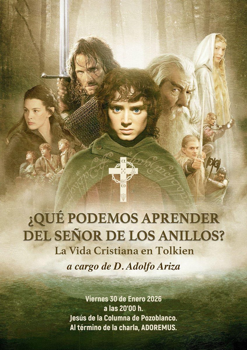 Estamos a punto de comenzar nuestra conferencia sobre El Señor de Los Anillos con Adolfo Ariza, una visión católica de la obra de Tolkien #Pozoblanco