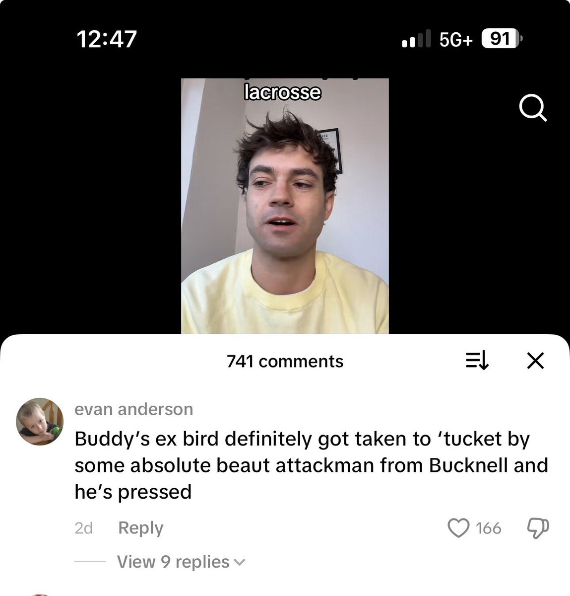 Chills bro… love the way you defend the lax community. Buddy is for sure still pressed about his ex bird