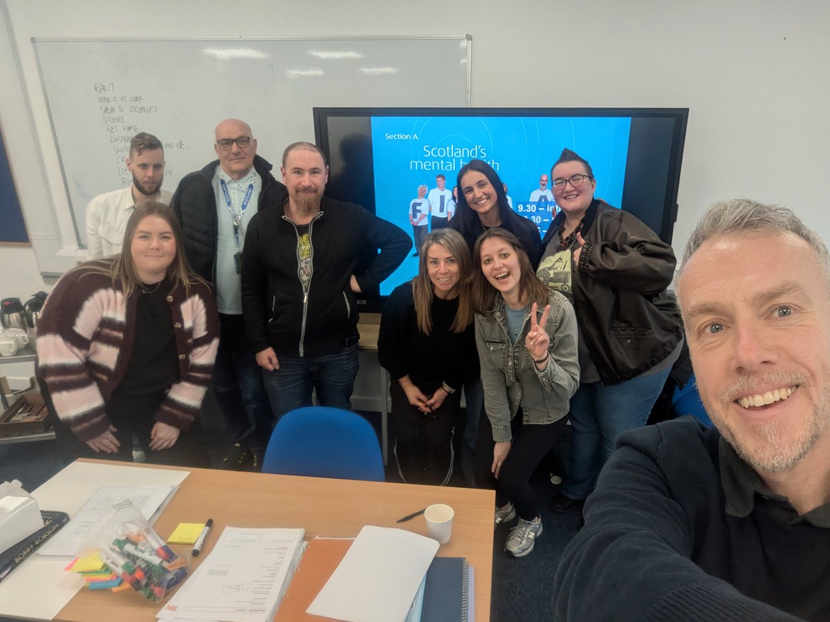 johnblakey's tweet photo. This week I have been training amazing @fifecollege staff to be Scotland's Mental Health First Aiders. Well done to you all and thank you all so much for making the days so enlightening #healthandwellbeing #smhfa #MentalHealthMatters https://t.co/XdgQQ57NOj
