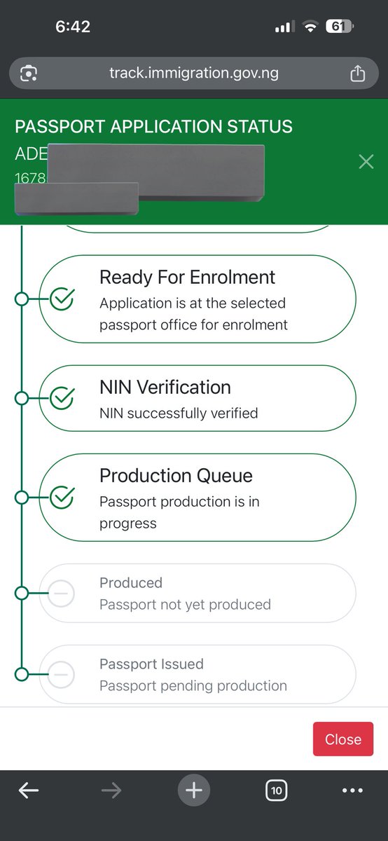iSlimfit's tweet photo. Update on my Nigerian passport renewal process:

I mailed my old passport, a special delivery envelope and a £20 postal order to the Nigeria High Commission on 22nd January. 

I tracked my passport status today and it shows Production Queue. That’s a commendable progress just after a week. 

Hoping to see my new passport mailed back to me next week. I’ll keep y’all posted.