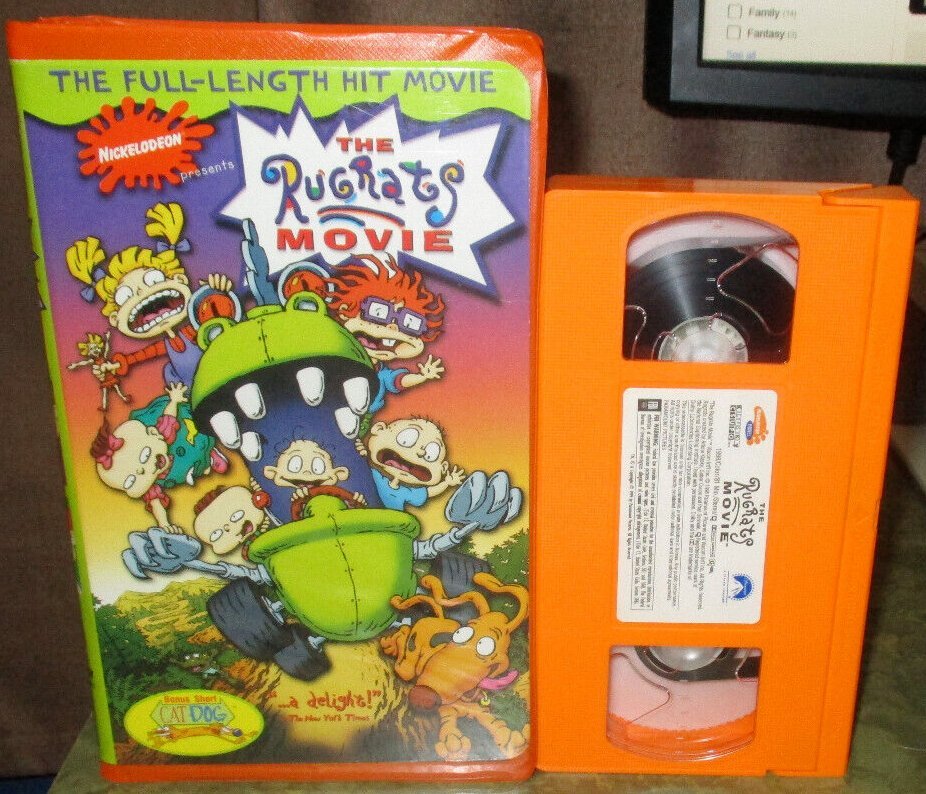 The Rugrats Movie with the awesome orange VHS tape