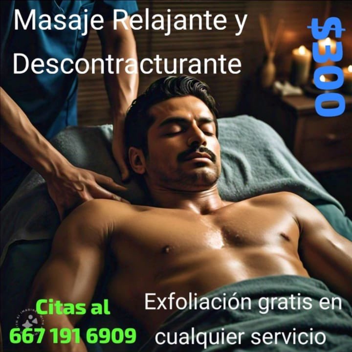 Porque en Culiacán tenemos los mejores masajes, te recomiendo al 100% a mi amigo Víctor, ve y regálate un buen masaje 👍