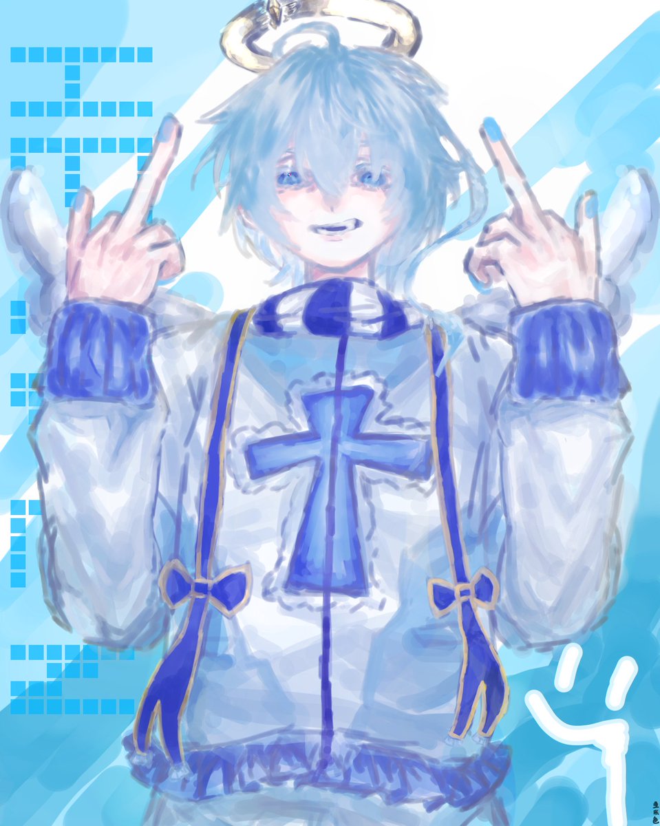 Haven't been posting lately, but here you go
F*ck you👍❤️with love

Don't take it to heart, I always love you all🩵

Art by - 鱼米色 (fb) 

#vtuber #funny #entuber #Yunastrations