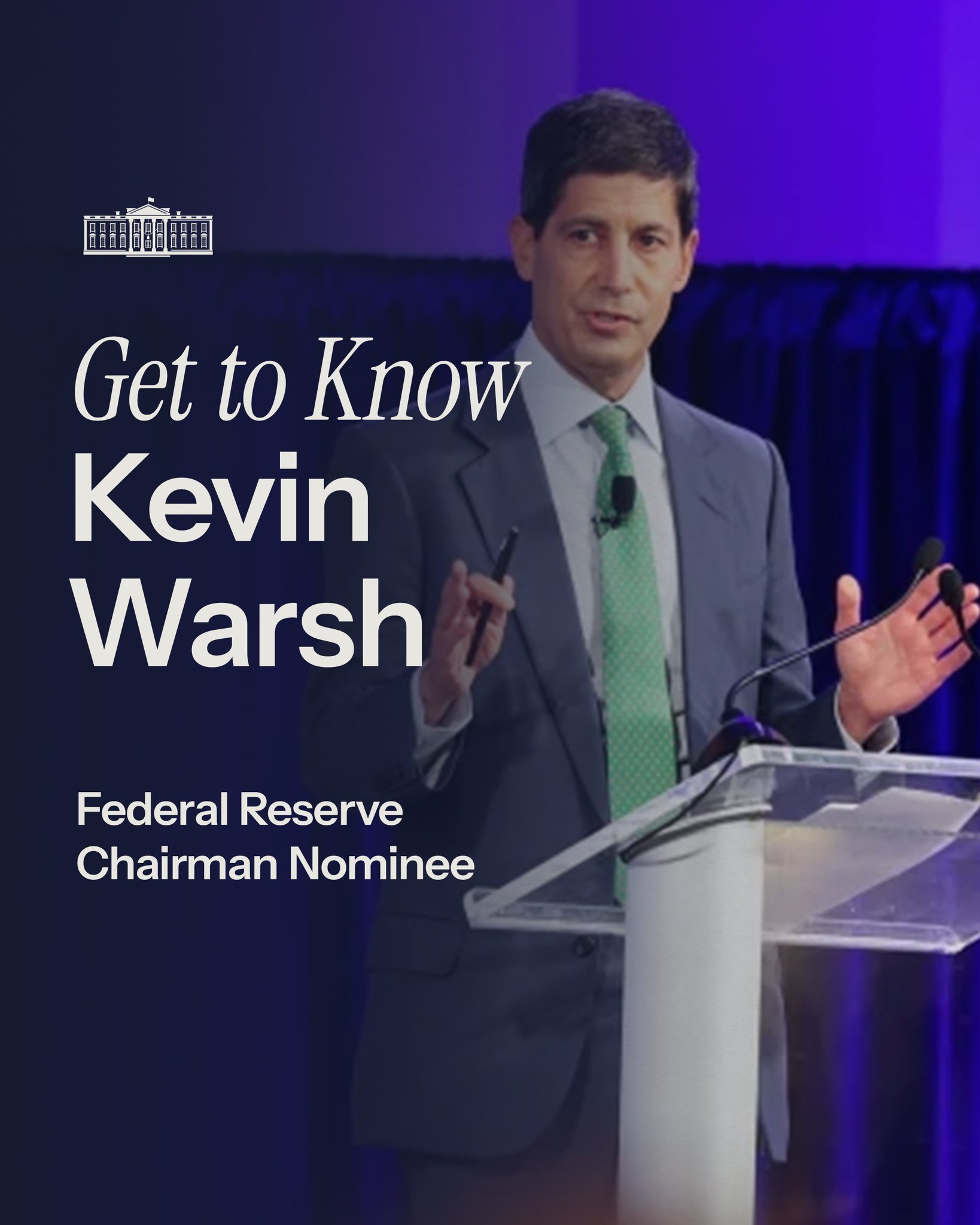 NEW 2026 CHAIRMAN OF 
THE FEDERAL RESERVE KEVIN WARSH  

https://x.com/whitehouse/status/20173121233...