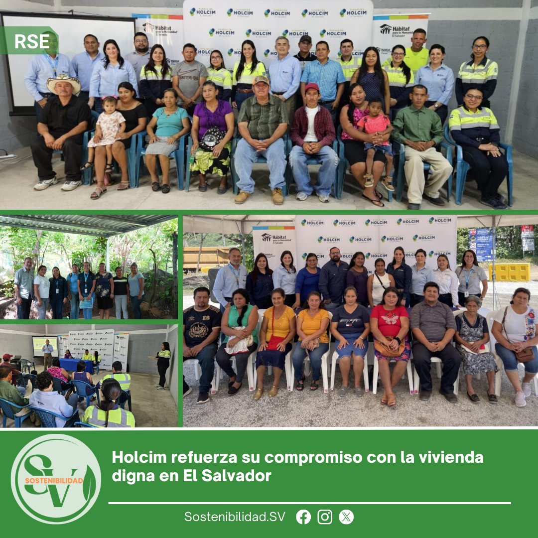 SostnibilidadSV's tweet photo. #Social 🌍✨ @Holcim transforma comunidades con soluciones de construcción accesibles y sostenibles. ¡Progreso que se siente! 💪
Más datos aquí: https://t.co/P6ggSZJjIG
#ConstruirProgreso #HolcimElSalvador #Comunidades #Sostenibilidad #Vivienda
📝AR https://t.co/v3qTKA5Zth