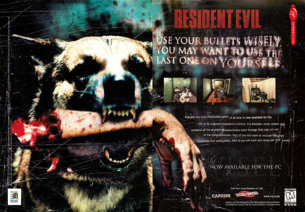 Resident Evil ad for PC (1997)