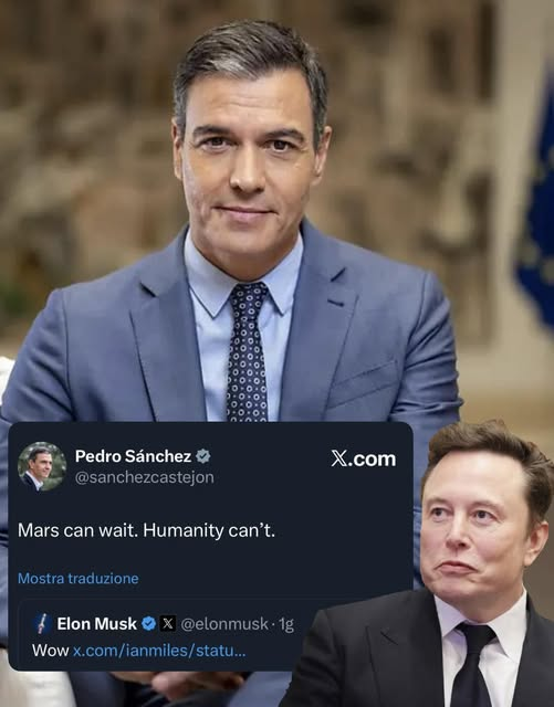 Accade che Elon Musk su X critichi con un ironico “Wow” la nuova legge con cui la Spagna di Pedro Sanchez regolarizza 500.000 migranti.
Allora il premier spagnolo Sanchez ha fatto quello che bisognerebbe fare sempre coi bulli multimiliardari.
Gli ha risposto. Direttamente sul suo