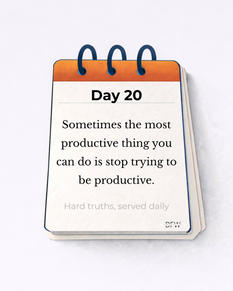 Day 20 | Straight, No Chaser

Rest isn’t quitting.
Pausing isn’t falling behind.
This is a marathon, not a sprint.

It’s okay to leave a few things undone and enjoy the weekend.

What can wait so you can actually recharge?