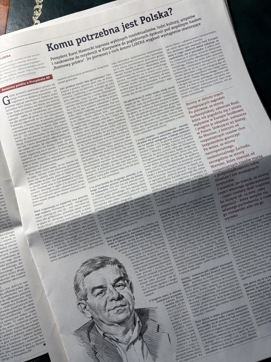 Wystąpienie Antoniego Libery otwierające „Rozmowy polskie” - cykl spotkań odbywających się na zaproszenie i z udziałem Prezydenta <a href="/NawrockiKn/">Karol Nawrocki</a>, publikuje <a href="/Najwazniejsze/">Wszystko Co Najważniejsze</a>.