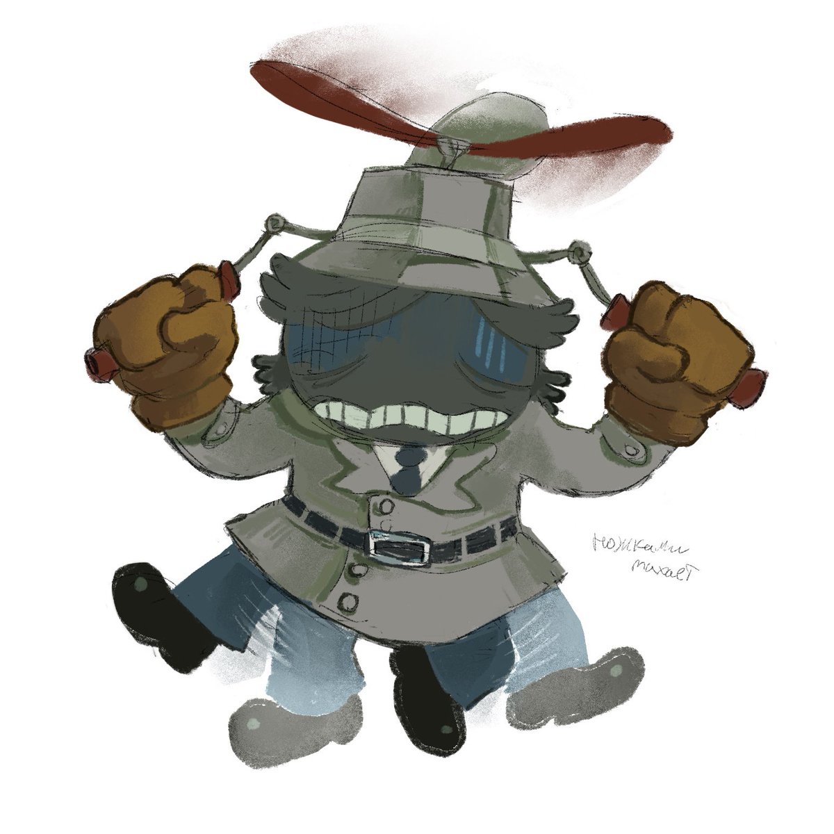 pomidore_228's tweet image. Mike inspector gadget #DELTARUNE #smallmike #battat