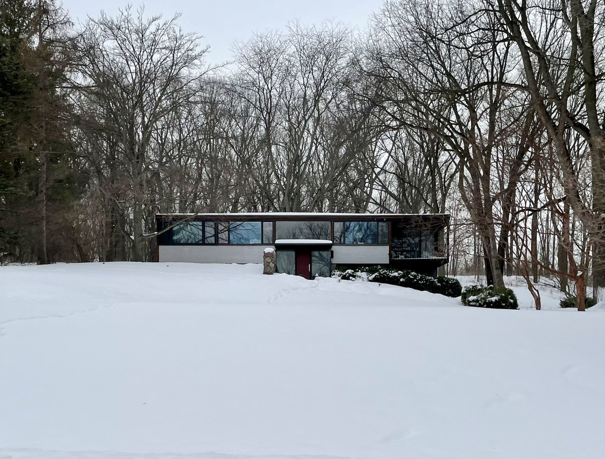 Midcentury modern house in Ann Arbor, MI by architect Ted Smith