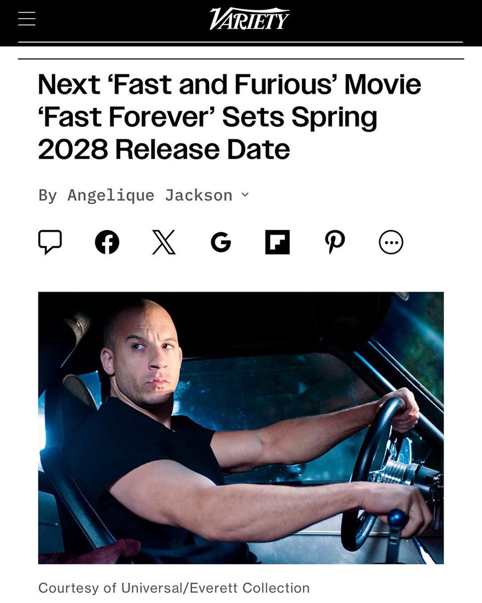moviefilmsmx's tweet image. ¡ES OFICIAL! 💥 La última película de Rápidos y Furiosos será titulada FAST FOREVER y se estrenará el 17 de Marzo de 2028. 🎬🚓

¿Qué opinan del titulo? #FastForever #FastAndFurious