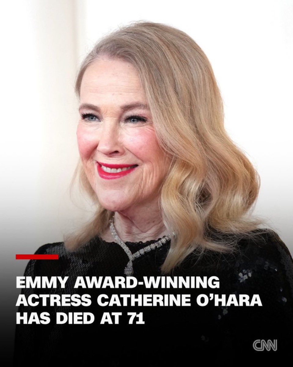 Devastated. #Canadian Icon Catherine O'Hara has died. She was 71. So many amazing roles from “Home Alone” to “Schitt's Creek”. Rest In Peace.💔😢  #RIP