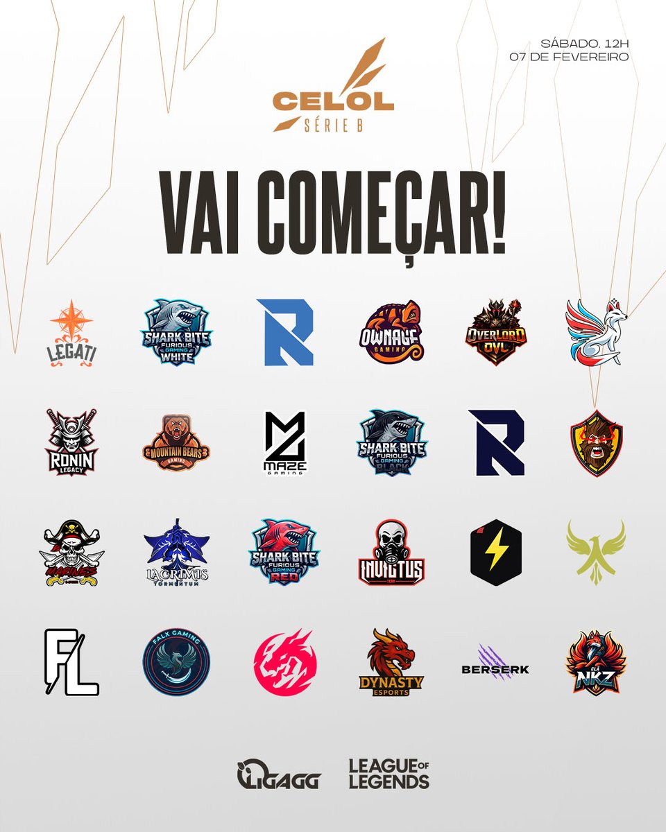 #CELOLB - É meus LOLZEIRO, a Série B chega com 24 equipes neste SPLIT e promete demais!

Fase de Grupos = 2 Grupos de 12 times + Playoffs

Chegou a hora de mostrar o valor da sua organização para o cenário, quem serão os 4 times que vão conseguir acesso a SÉRIE A?

Comenta aí! 👇