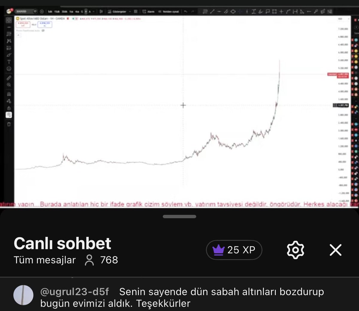 Tepede yapılan uyarının sonucu, yayını izlemenizi tavsiye ederim ⚡️🦋