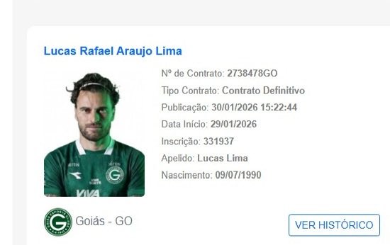 Lucas Lima já está no Bid!