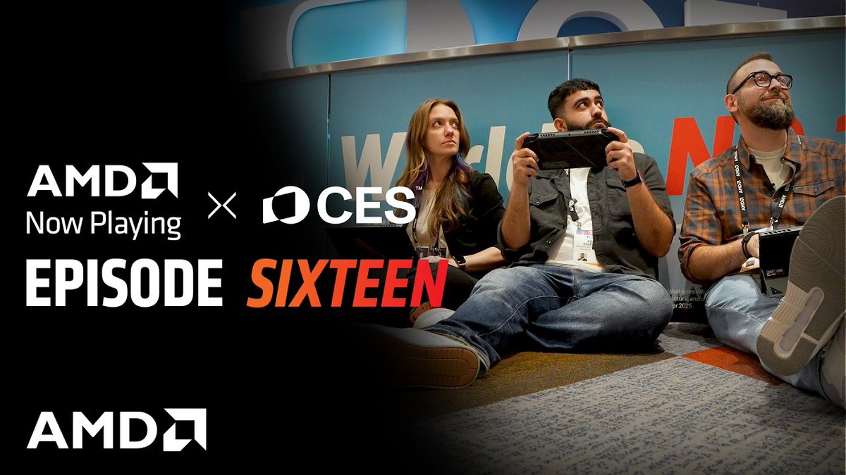 AMD Now Playing is back and kicking off 2026 at CES! Watch the latest episode as <a href="/AMD_Bill/">Bill Murphy</a> and <a href="/AMD_Adit/">Adit Bhutani</a> showcase the latest and greatest from AMD and our partners at <a href="/msiUSA/">MSI Gaming USA</a> <a href="/ASUS/">ASUS</a> and <a href="/LenovoLegion/">Lenovo Legion</a>!

Watch here:👉 youtube.com/watch?v=UbF9ap…