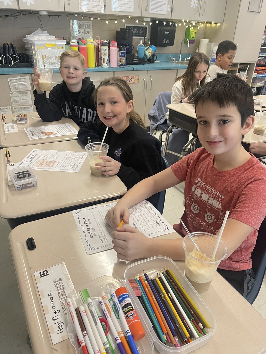 fpcs_MsSmith's tweet photo. Finally able to wrap up our states of matter unit with a yummy root beer float lab 🥤🍨 @fpcsmkrivak @FPSchools https://t.co/QlH5YXEkpr